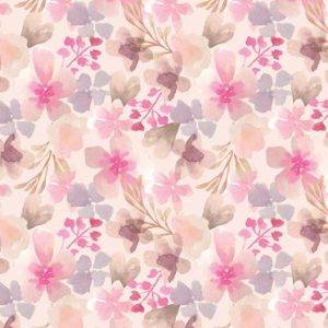 Padrão Flores Aquarela